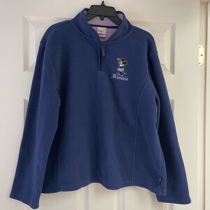Disney store exclusive Minnie Mouse quarter zip sweatshirt women’s size XL